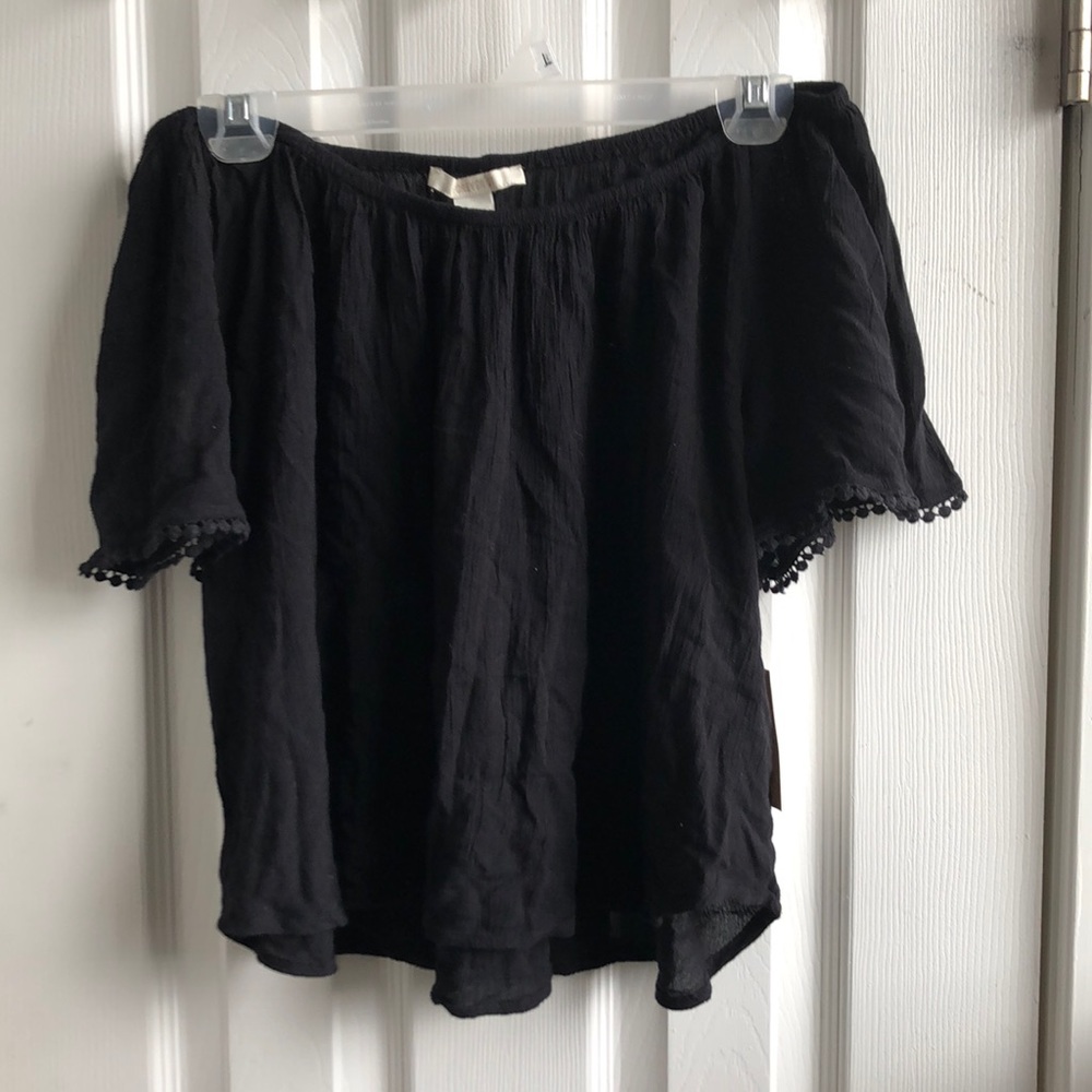 Black Off the Shoulder Top